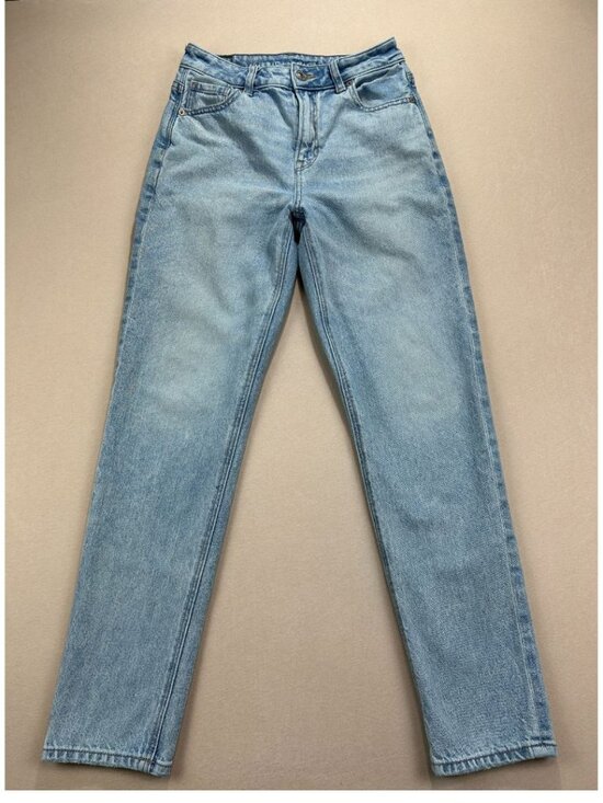 American Eagle Outfitters Denim - American Eagle Jeans Womens Size 0 Blue Denim Mid Rise Strigid MOM Stretch